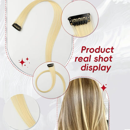 5pcs/Set Long Straight Synthetic Clip-In Hair Extensions