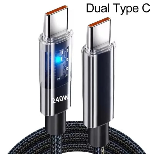 Nylon Cable USB Type C Super Fast Charging Cable
