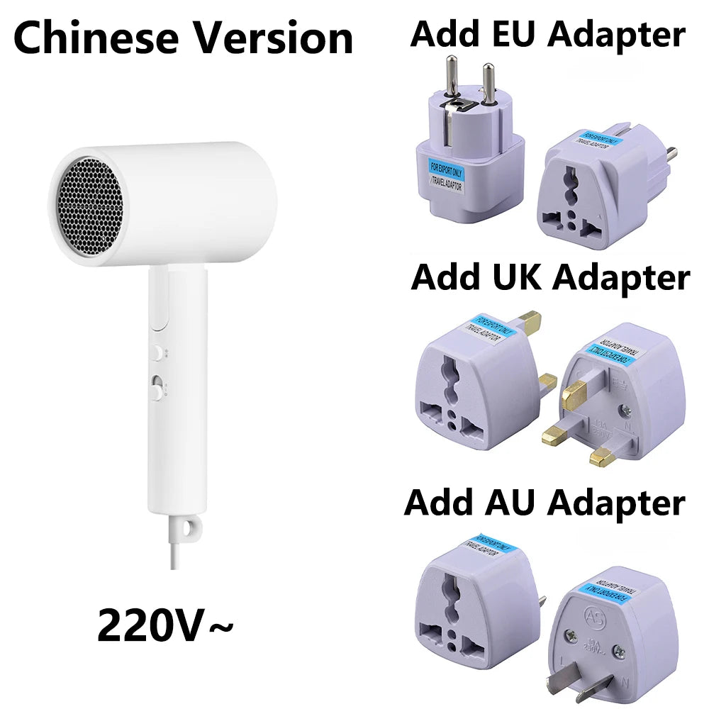 Foldable Portable Hair Dryer H101 15m/s Airflow 50 million Negative Ion Dryers