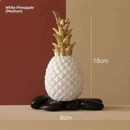 Nordic Gold Pineapple Sculpture Decoration