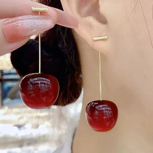 DANA Sweet Red Cherry Earrings