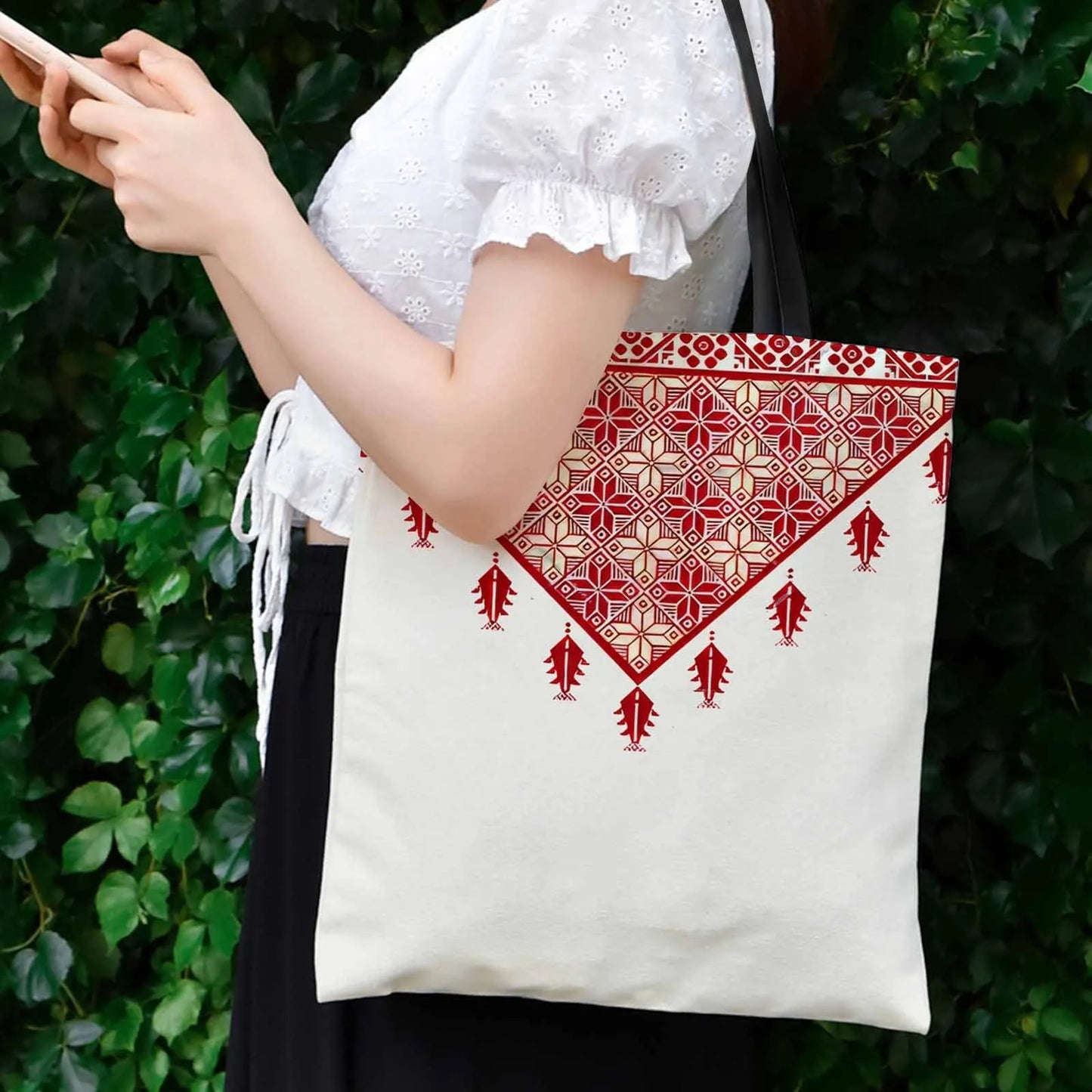 Polyester Keffiyeh Scarf Tote Bag
