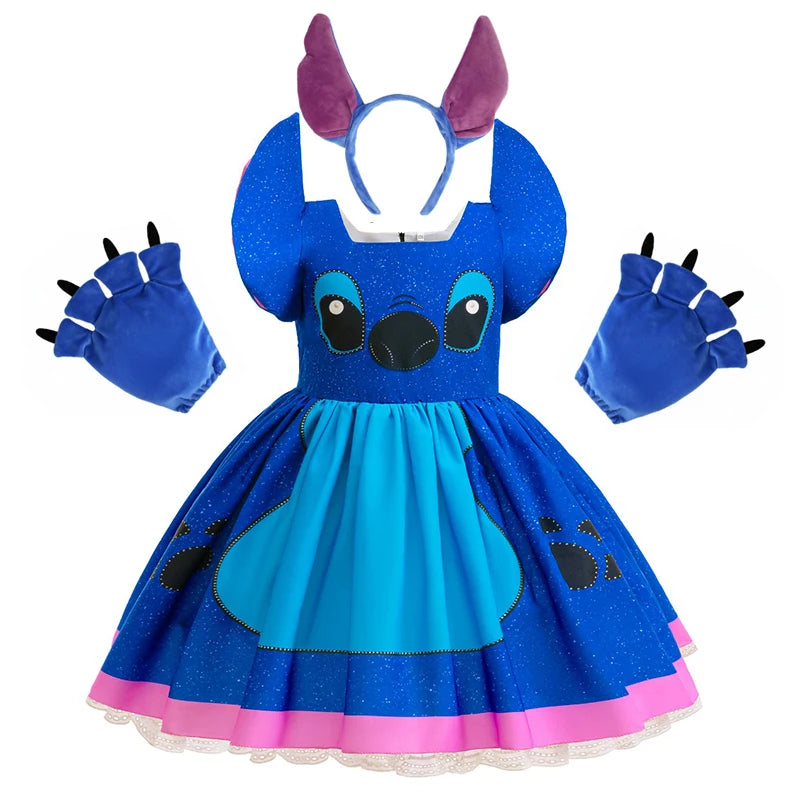 Cartoon Disney Stitch Cosplay Costume Dress