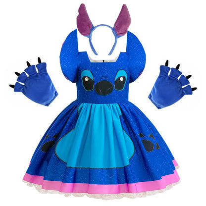 Cartoon Disney Stitch Cosplay Costume Dress