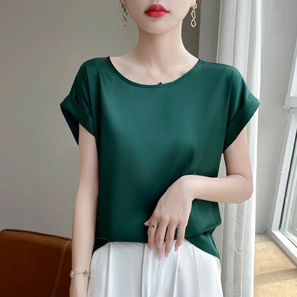Silk Camisole Thin Vest Satin  Shirt