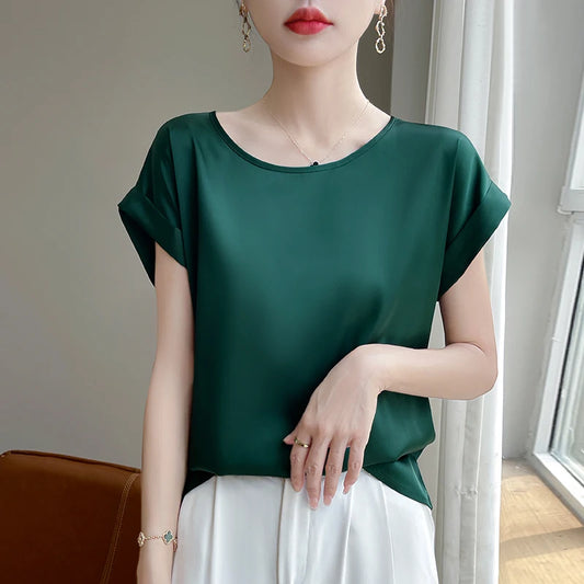 Silk Camisole Thin Vest Satin  Shirt