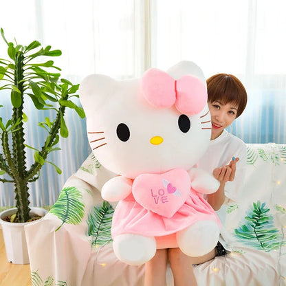 Sanrio Kitty Plush Toys Pillow 25cm Kawaii Anime KT Cat Plush Doll