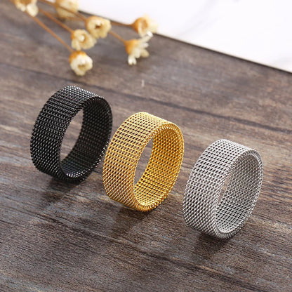 DANA 8mm Wide Titanium Couple Rings