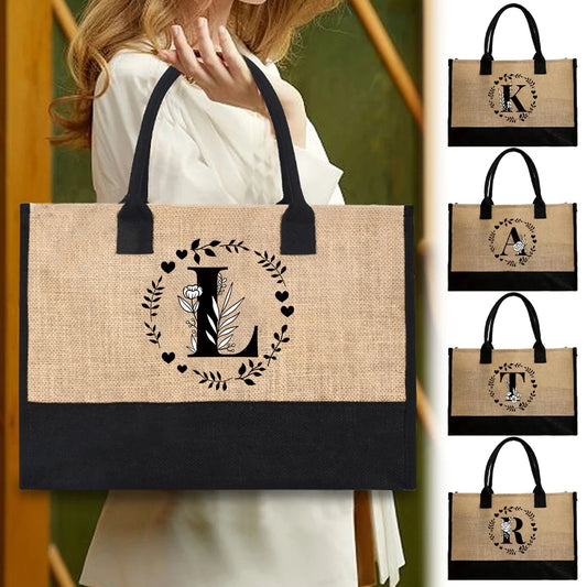 Large Capacity Grocery Letter Pattern Bags