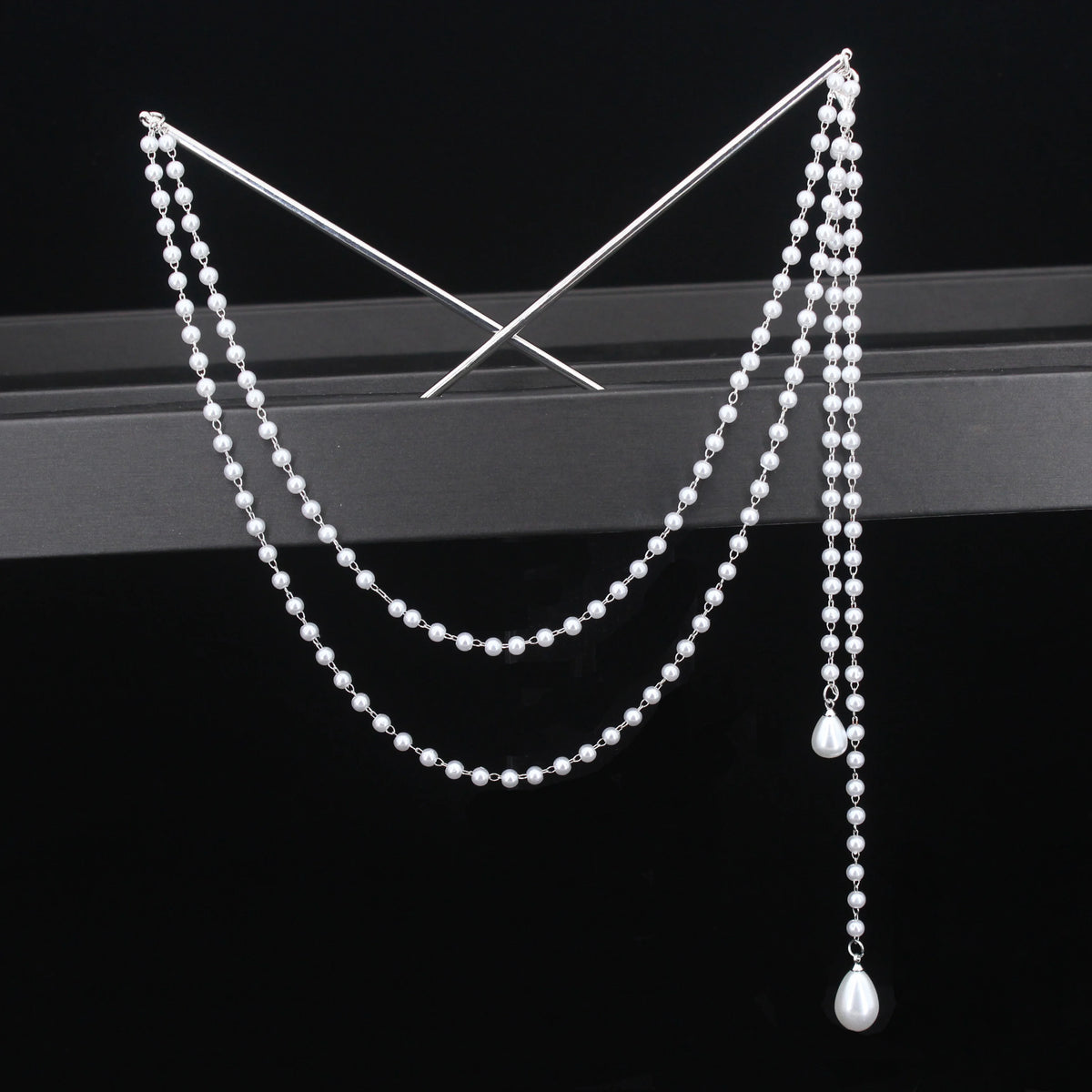 Long Tassel Double Chain Hair Pins Nunchaku Hairpin Chinese Hanfu Hair Stick