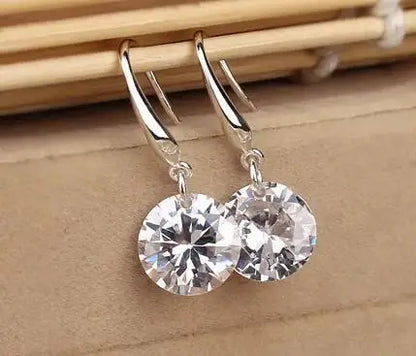 Hollow Out Leaves Crystal Ear Stud Earring