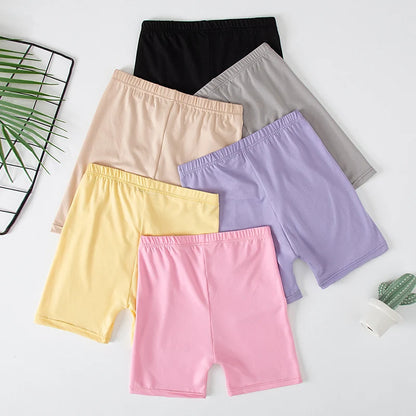 6/1 Pack Girls Solid Candy Safety Boxer