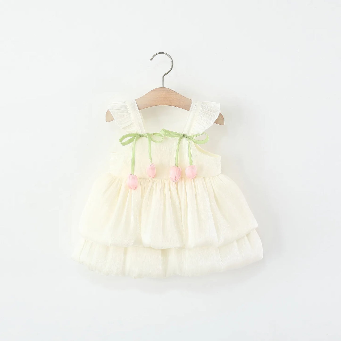 Baby Girl Flower Small Fly Sleeve Girl Dress