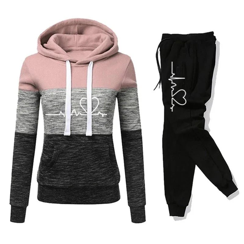 Tracksuit Printing Hooded Jogging Pullovers