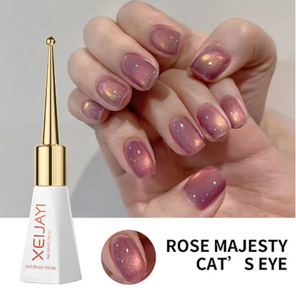 3pcs Pink Cat Eye Gel Nail Polish & Magnet Tools Set