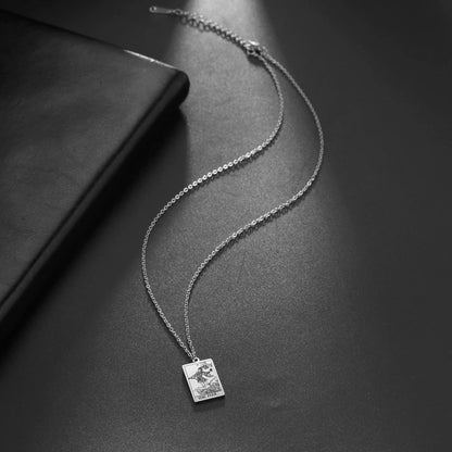 Stainless steel Classic Tarot Pendant Necklace