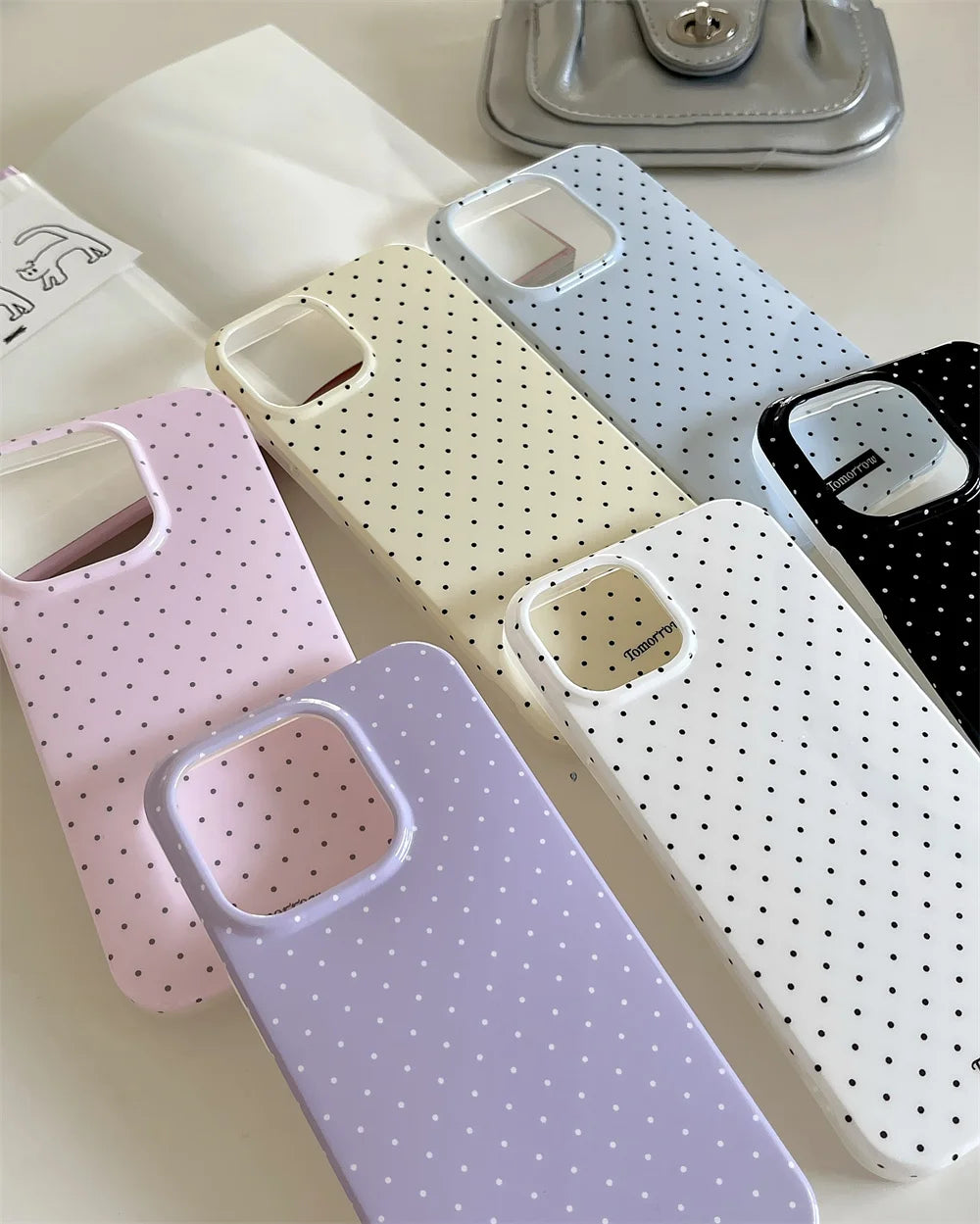 Polka Dot Small Fresh Mobile Phone Case for iPhone Ultra Slim Shockproof Cover