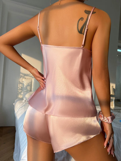 Solid Satin Pajama Set