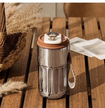 450ML Thermos Water Bottle Smart Display Temperature Stainless Steel Mug
