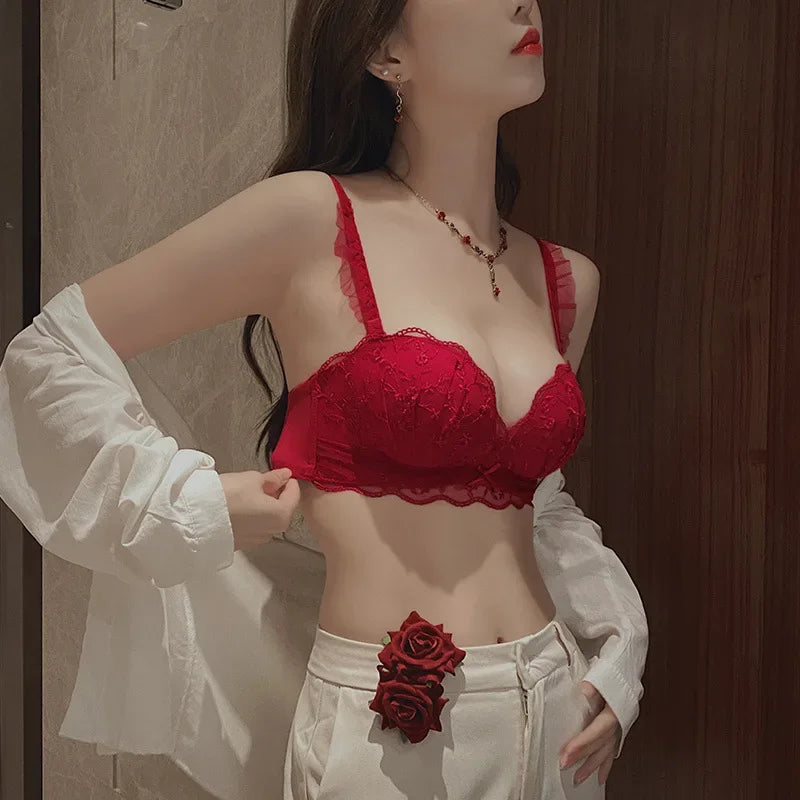 Small Breasts Gathered Underwear Flat Chest Bra