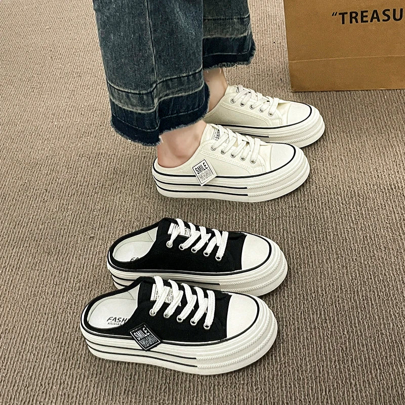 Thick Canvas Bottom Sneakers