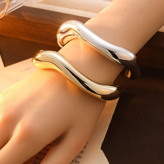 Big Cuff Plastic Geometric Hip Hop Bracelet