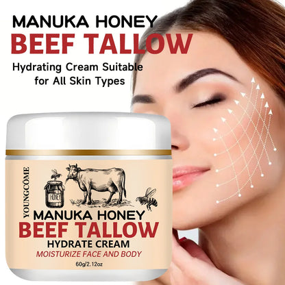 Beef Tallow Honey Balm Moisturizing Hydrating Face Cream