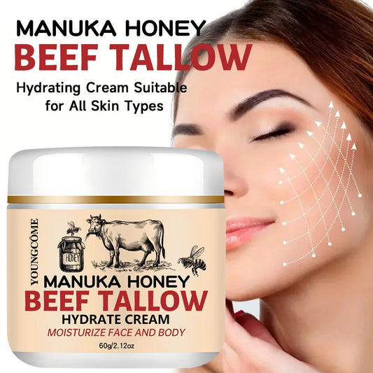 Beef Tallow Honey Balm Moisturizing Hydrating Face Cream