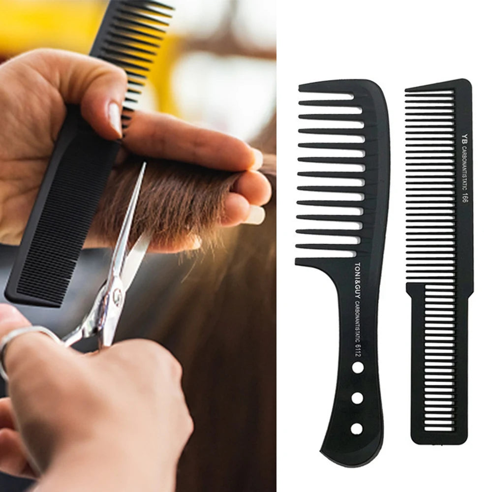 Black Flattop Hair Cutting Comb Hair Brush