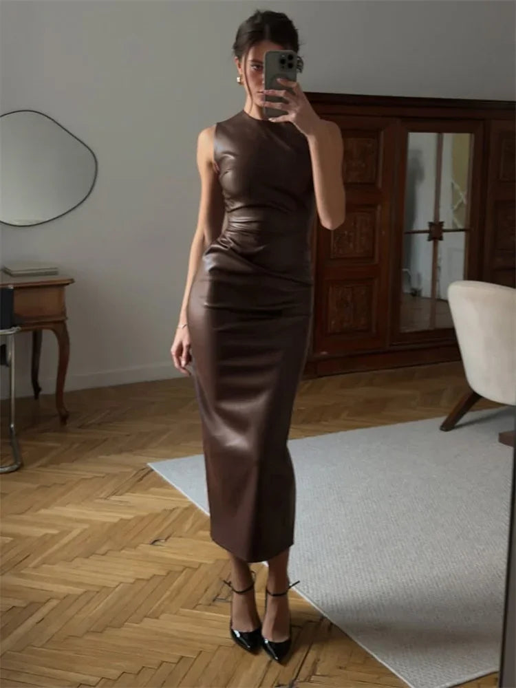 Sexy High Waist Sleeveless Slim Skinny Dress