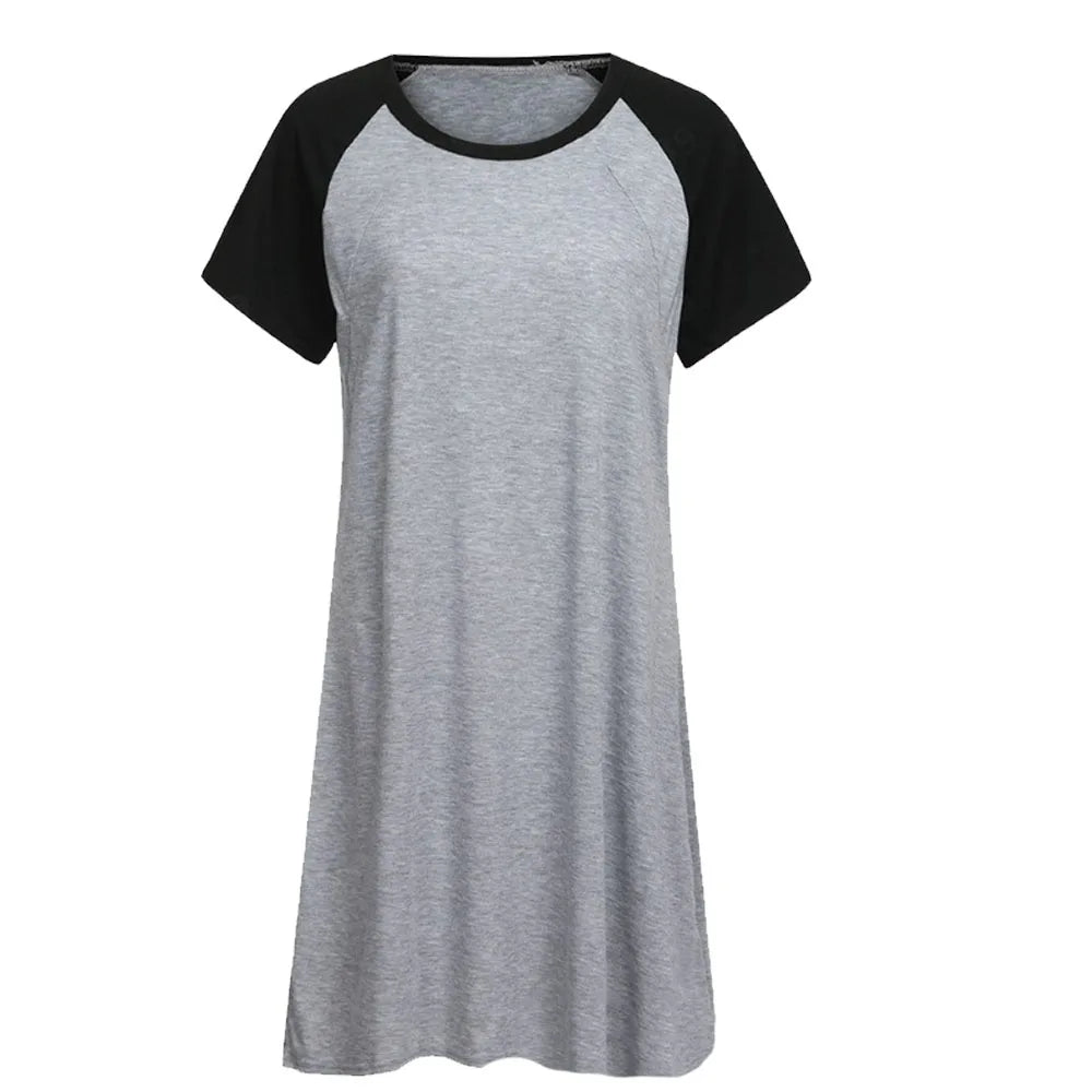 Nursing Gown 3 in 1 Nightgown Maternity Breastfeeding Sleepwear