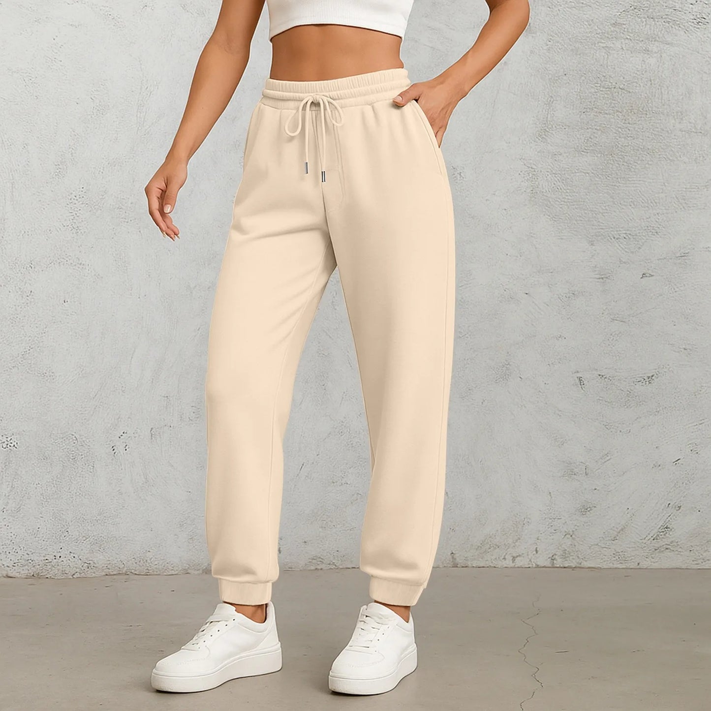 Straight Leg Elastic Waist Pants