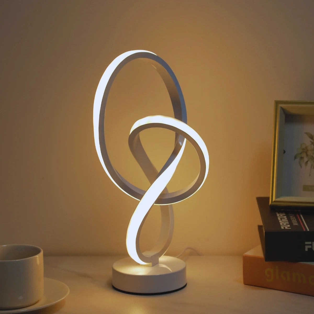 Creative LED desk lamp with USB 3 color adjustable