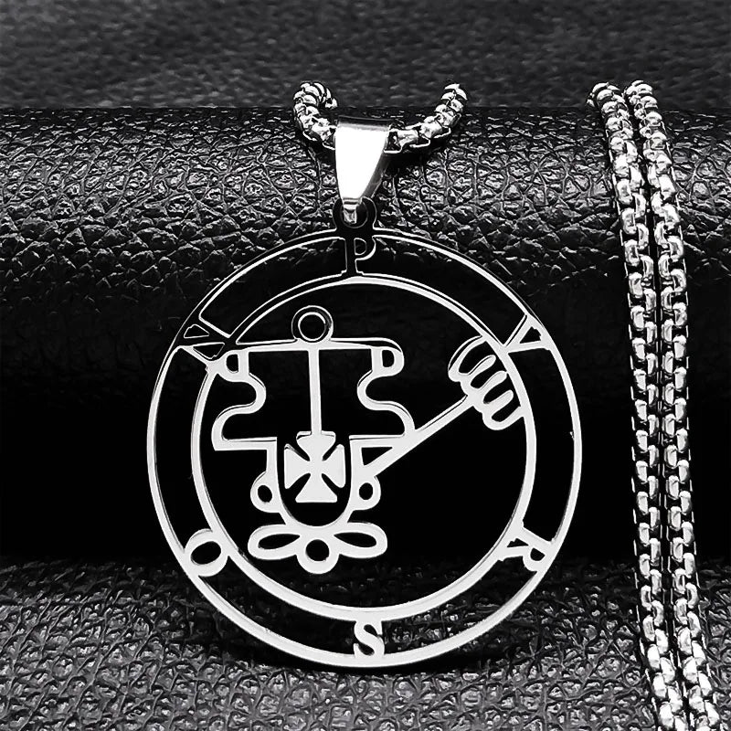 Sigeal Sigil De Lucifer Stainless Steel Satan Necklace
