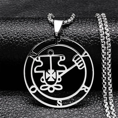 Sigeal Sigil De Lucifer Stainless Steel Satan Necklace