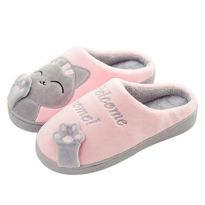 Cartoon Cat Soft Cotton Slippers