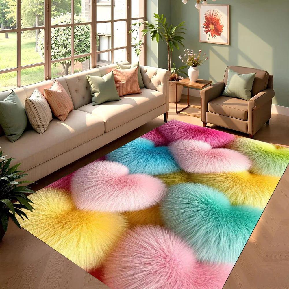 Colorful Dreamy Love Printed Carpet