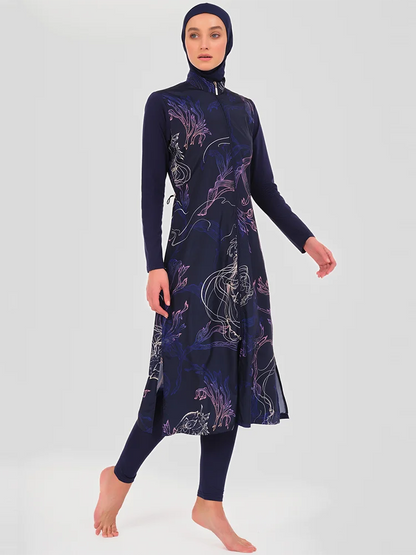 3PCS/Set Muslim Modest Burkini Swimming Suit