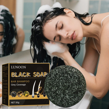 1-5pcs Polygonum Multiflorum Black Hair Soap Darkening Shampoo