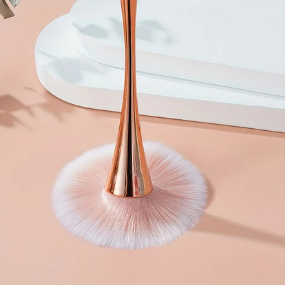 Rose Golden Fan Makeup Brush
