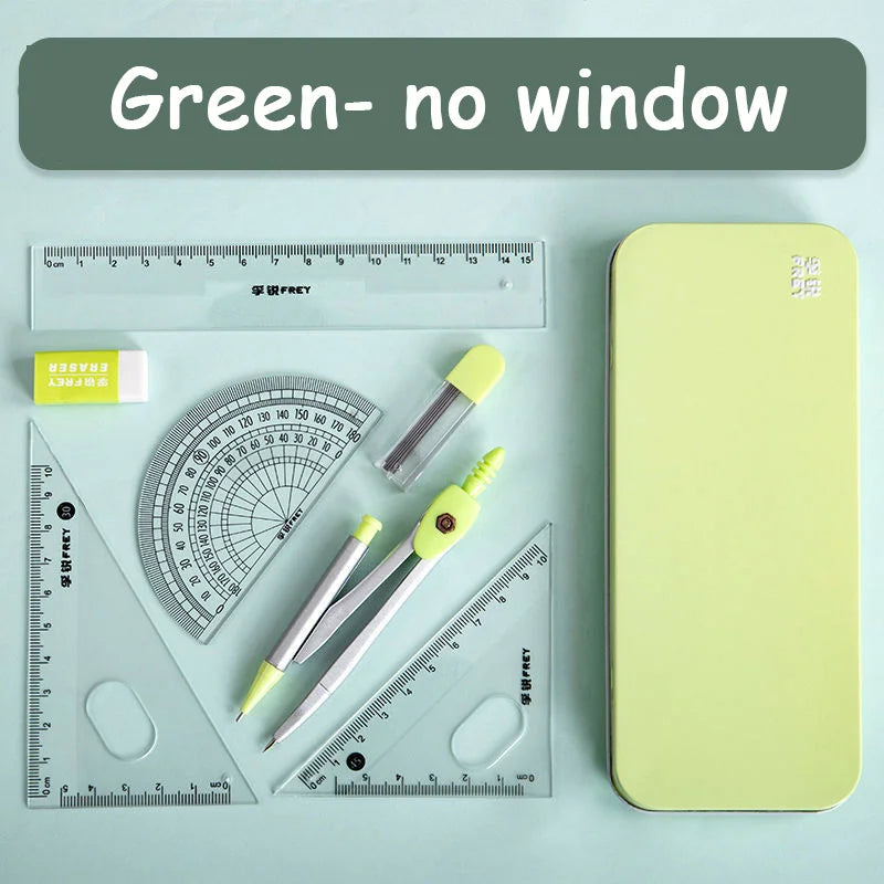 7 Pcs/set Mathematical Rulers Set Multi-function Professional Compass Ruler
