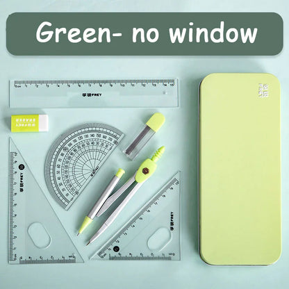 7 Pcs/set Mathematical Rulers Set Multi-function Professional Compass Ruler