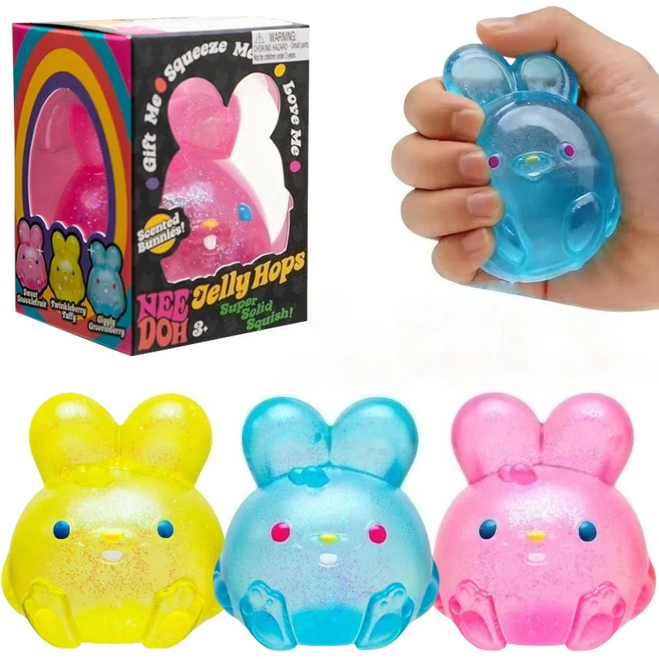 Nee Doh Jellyfish & Cube Squish Toy
