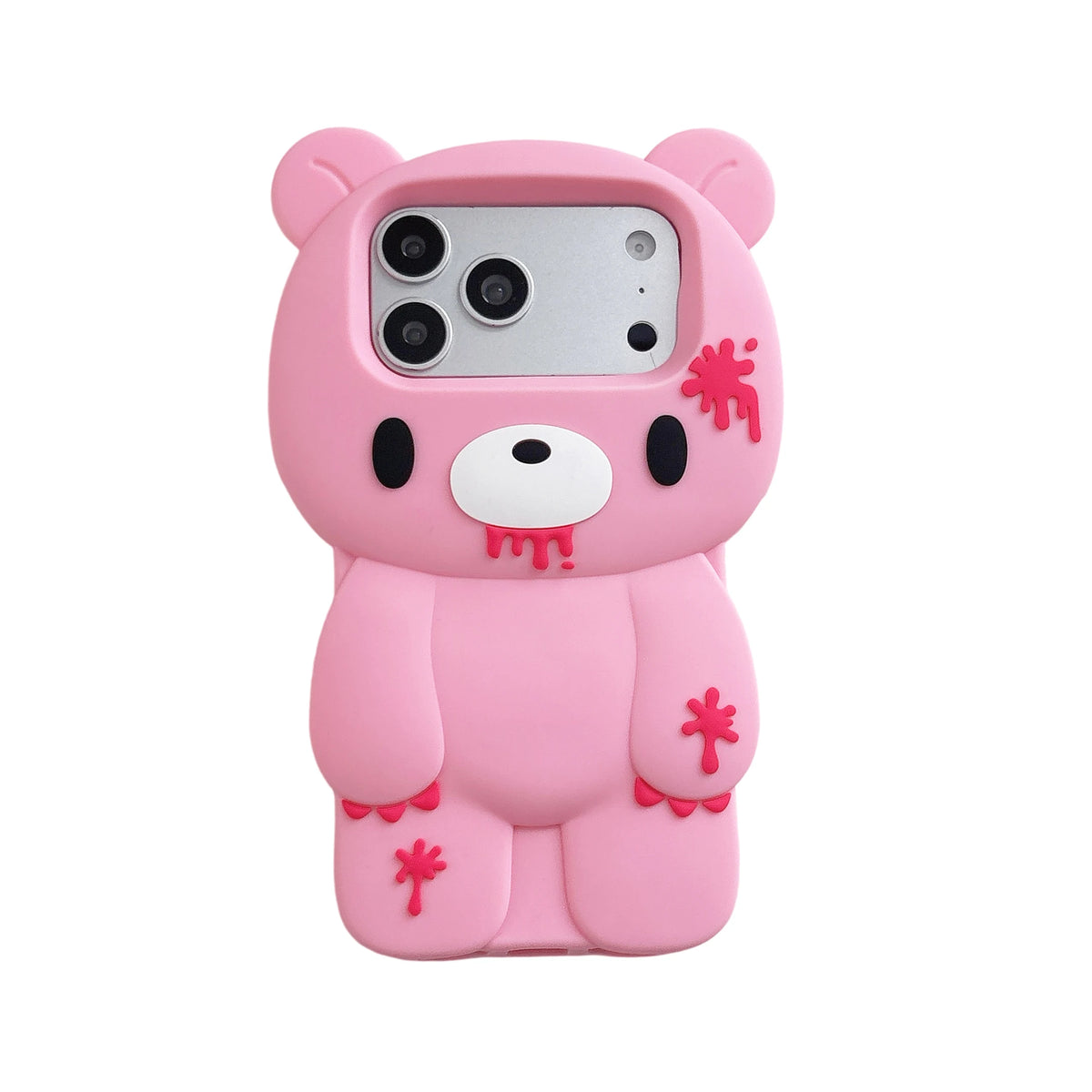 iPhone Pro Max 3D Cartoon Unique Bloody Bear Soft Silicone Cover