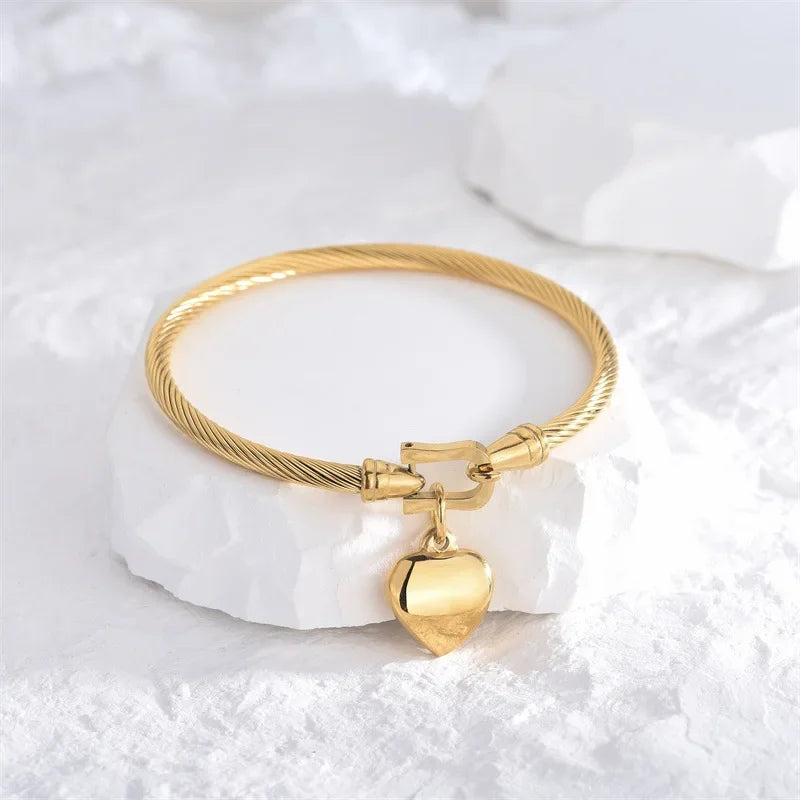 DANA 18k Gold Stainless Steel Heart Bracelets