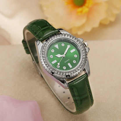 DANA Diamond Quartz Green Leather