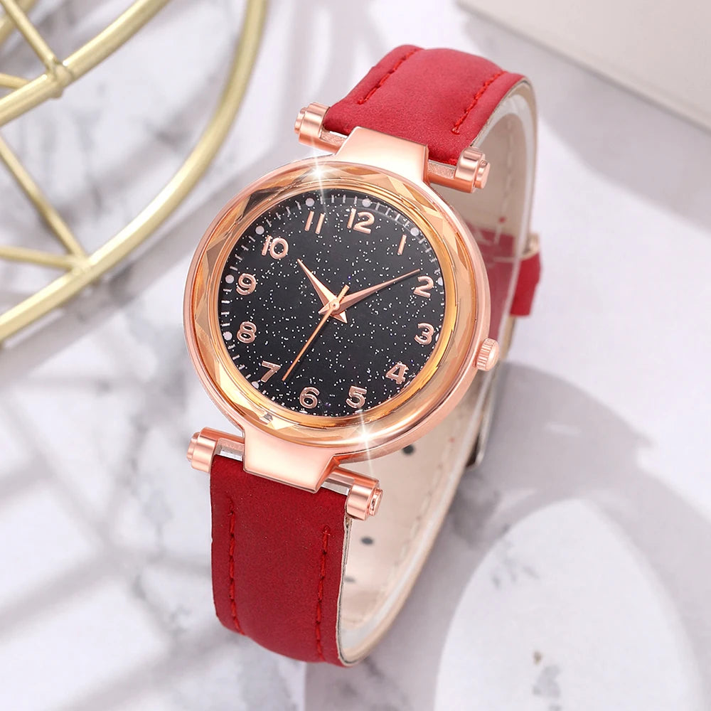 DANA Dial Quartz Strap Cherry