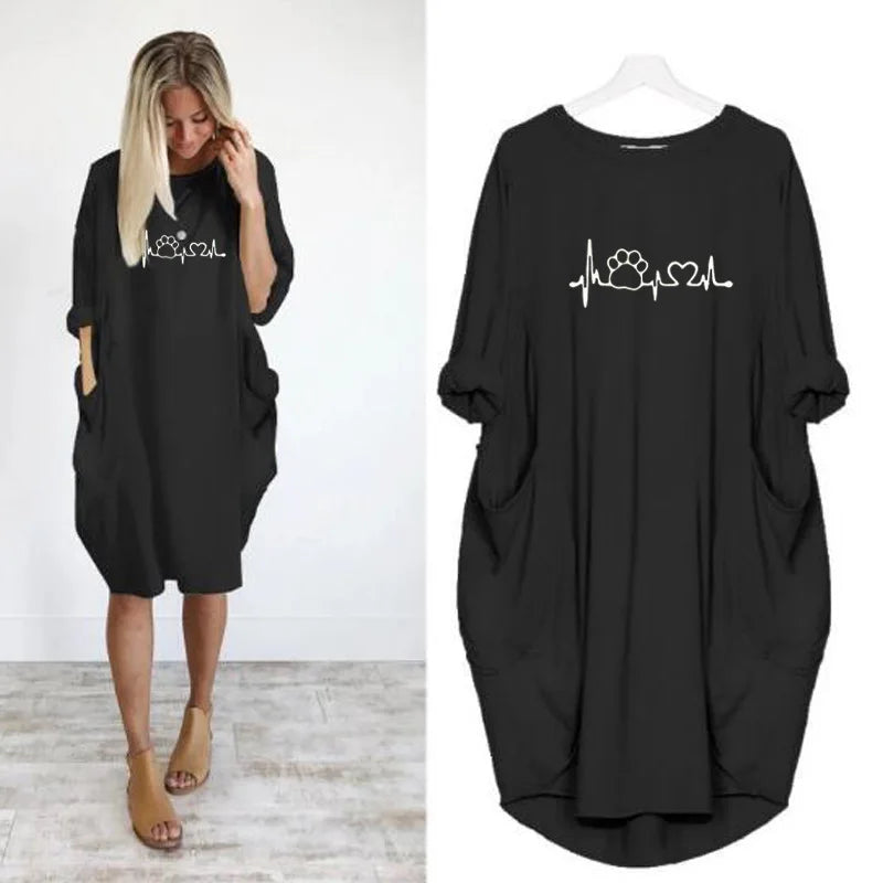 Long Sleeved Plus Size Dress