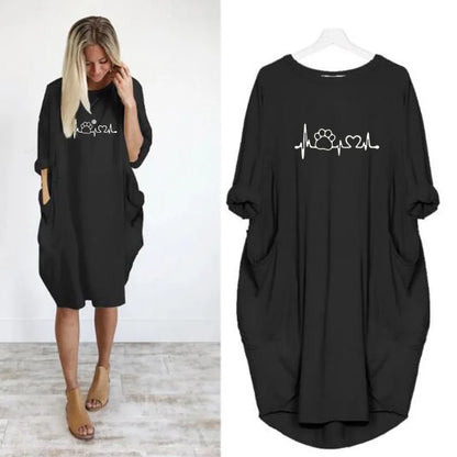 Long Sleeved Plus Size Dress