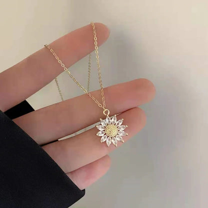 Light Zircon Crystal Stainless Steel Necklaces